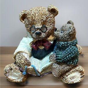 Figi Antique Teddies Grandpa & Max One More Story Collectible Figurine Resin Vtg